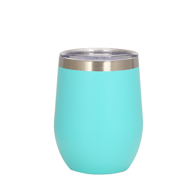 Egg Shape 12oz Stainless Steel Insulated Travel Mug With Lid For Gifts
