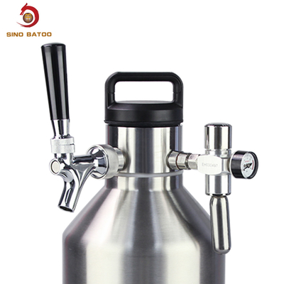 128OZ Insulated Beer Growler Dispenser , 3.8L Stainless Steel Beer Dispenser